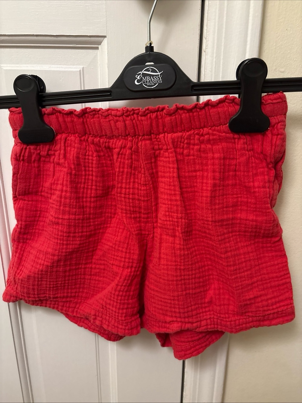 Girls GAP Bright Red Textured Elastic-Waist Girls Shorts, size 8